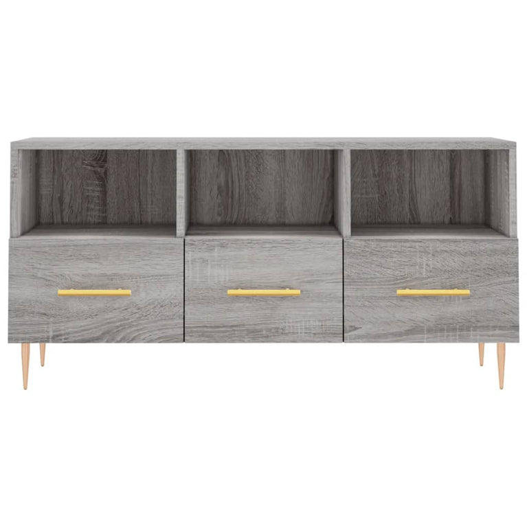 Tv-meubel 102x36x50 cm bewerkt hout grijs sonoma eikenkleurig MeubelReus