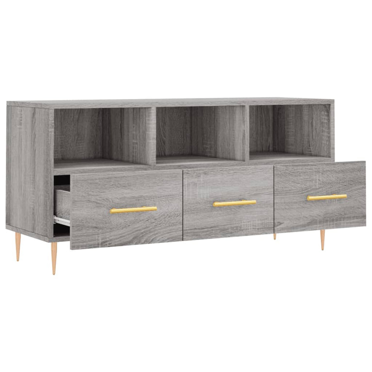 Tv-meubel 102x36x50 cm bewerkt hout grijs sonoma eikenkleurig MeubelReus