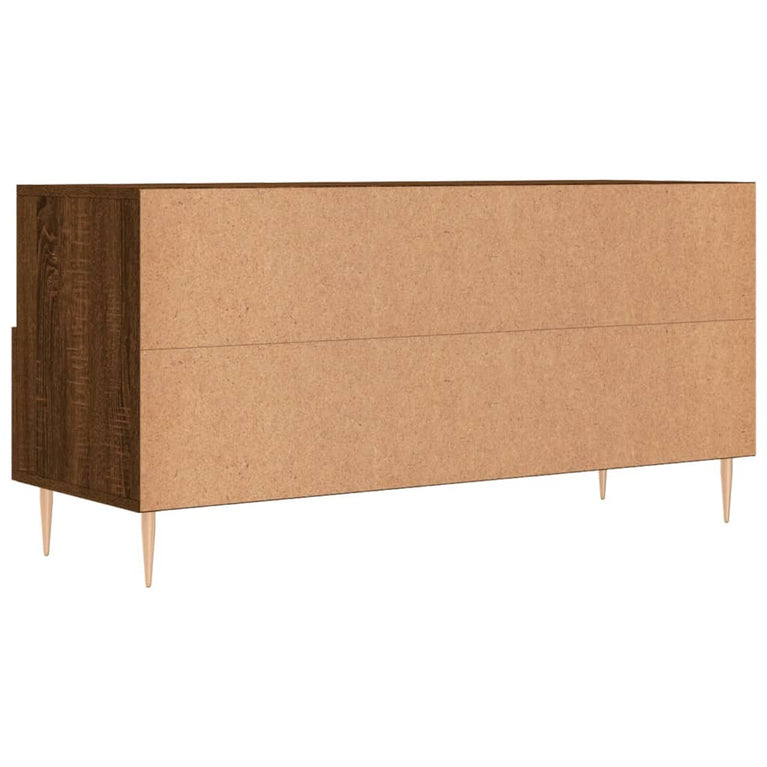 Tv-meubel 102x36x50 cm bewerkt hout bruin eikenkleur MeubelReus