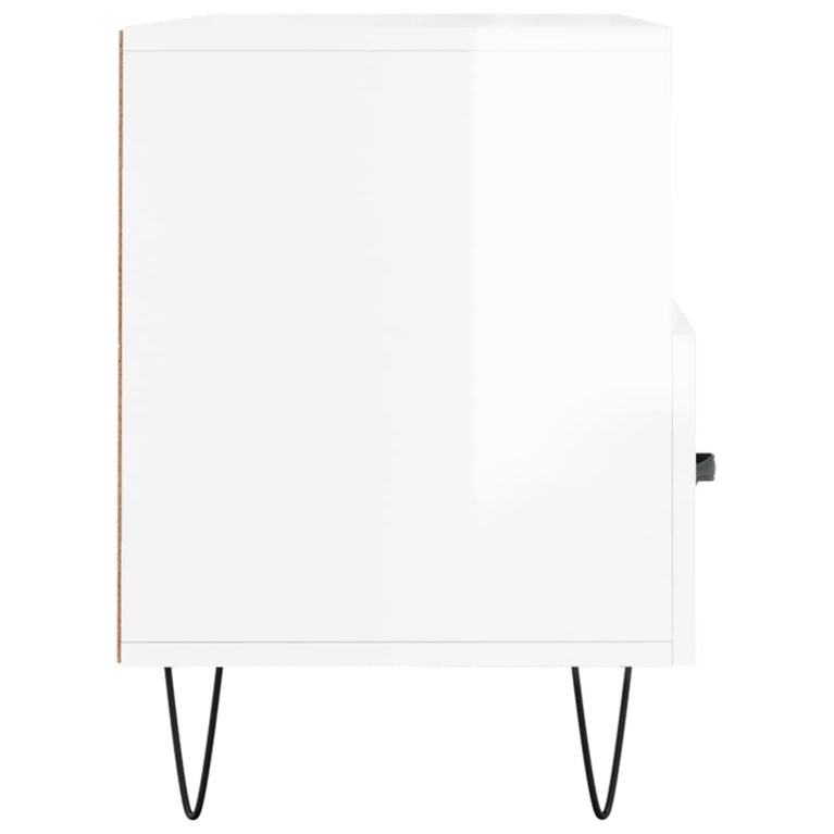 Tv-meubel 102x36x50 cm bewerkt hout hoogglans wit MeubelReus