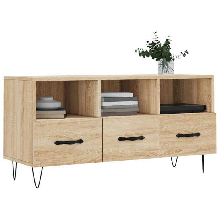 Tv-meubel 102x36x50 cm bewerkt hout sonoma eikenkleurig MeubelReus