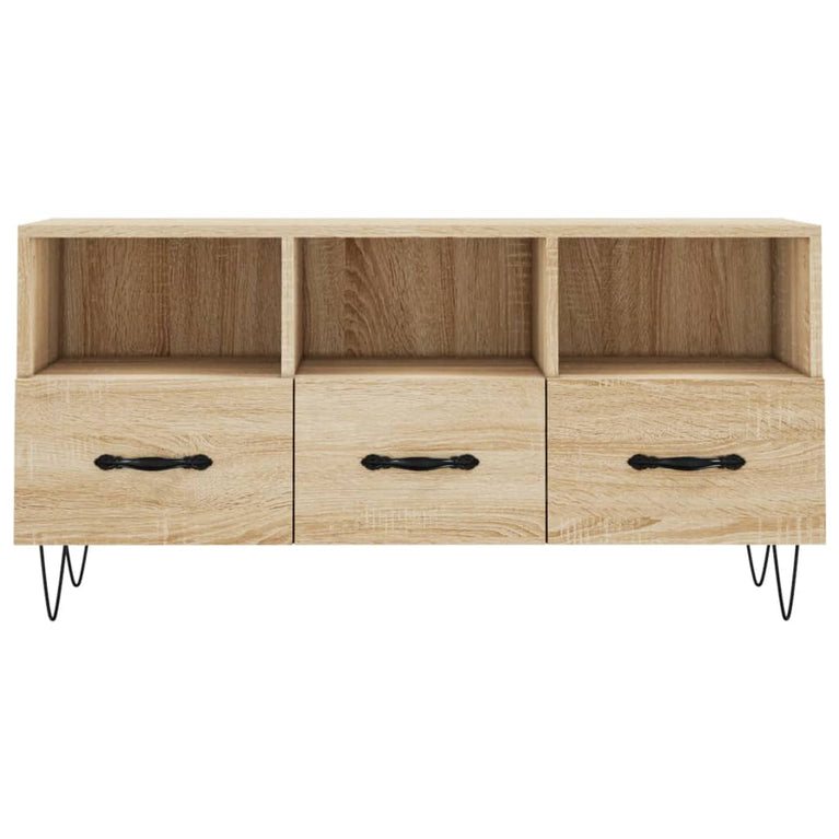Tv-meubel 102x36x50 cm bewerkt hout sonoma eikenkleurig MeubelReus
