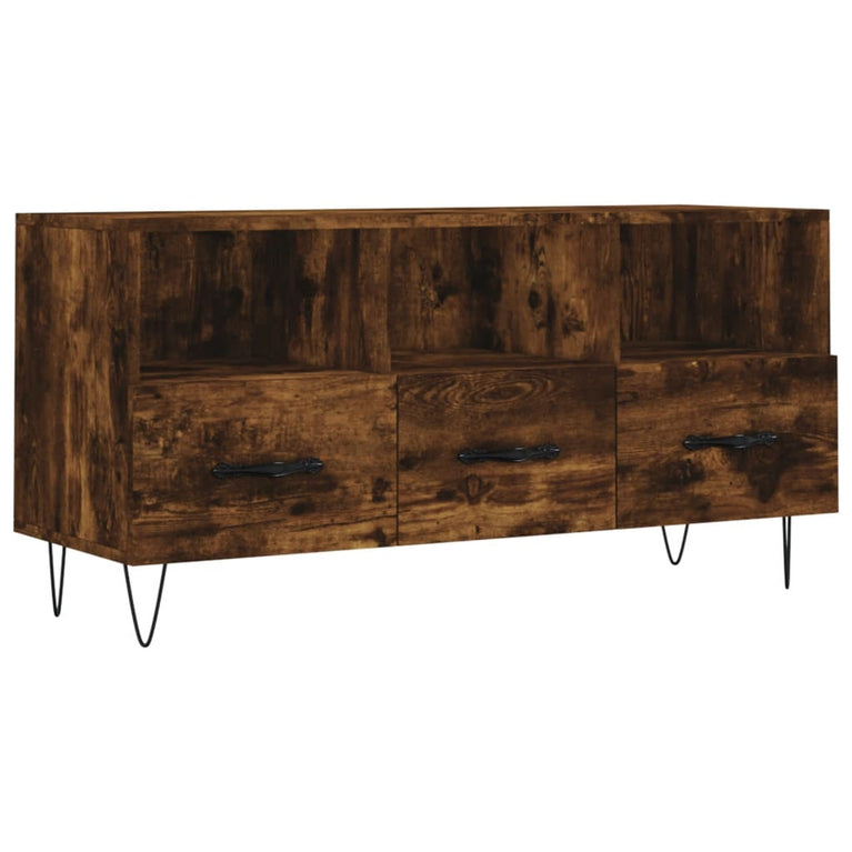 Tv-meubel 102x36x50 cm bewerkt hout gerookt eikenkleurig MeubelReus