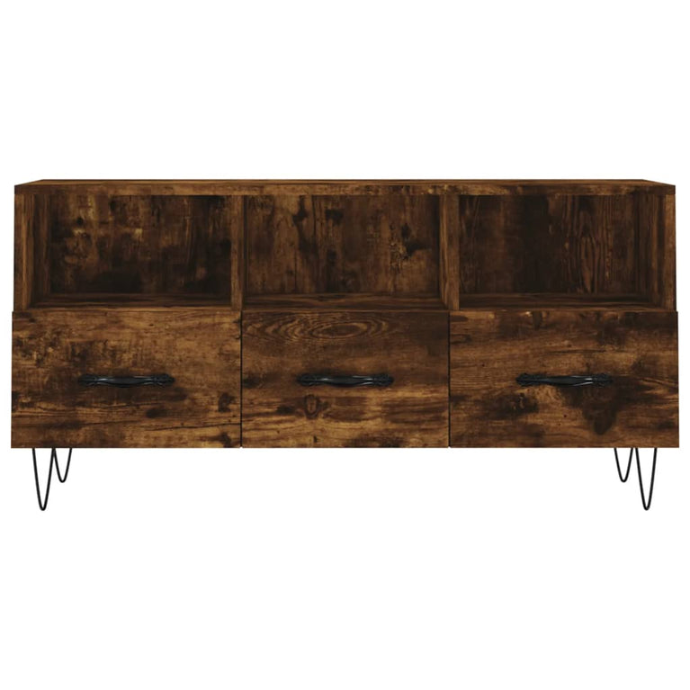 Tv-meubel 102x36x50 cm bewerkt hout gerookt eikenkleurig MeubelReus