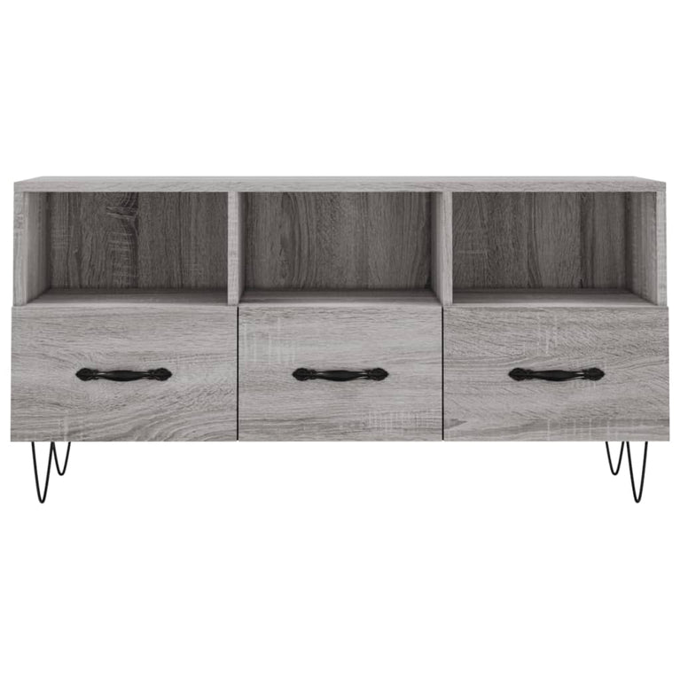 Tv-meubel 102x36x50 cm bewerkt hout grijs sonoma eikenkleurig MeubelReus