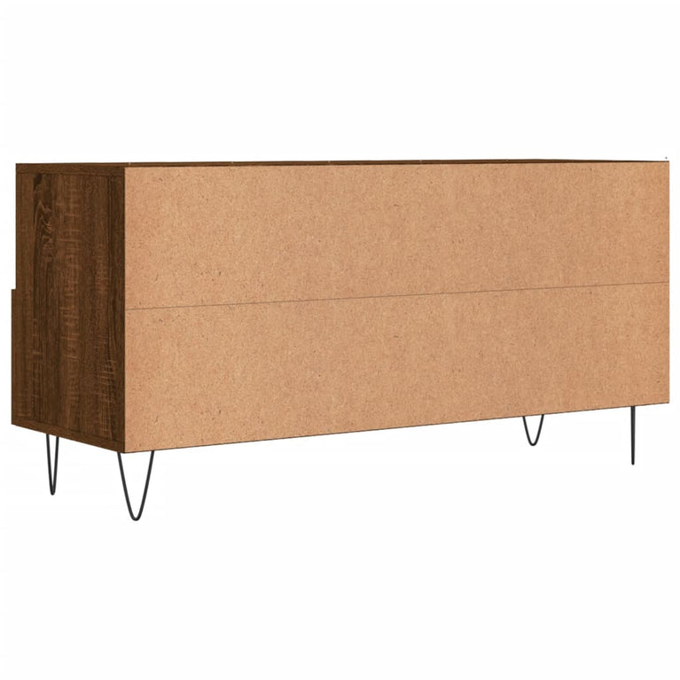 Tv-meubel 102x36x50 cm bewerkt hout bruin eikenkleur MeubelReus