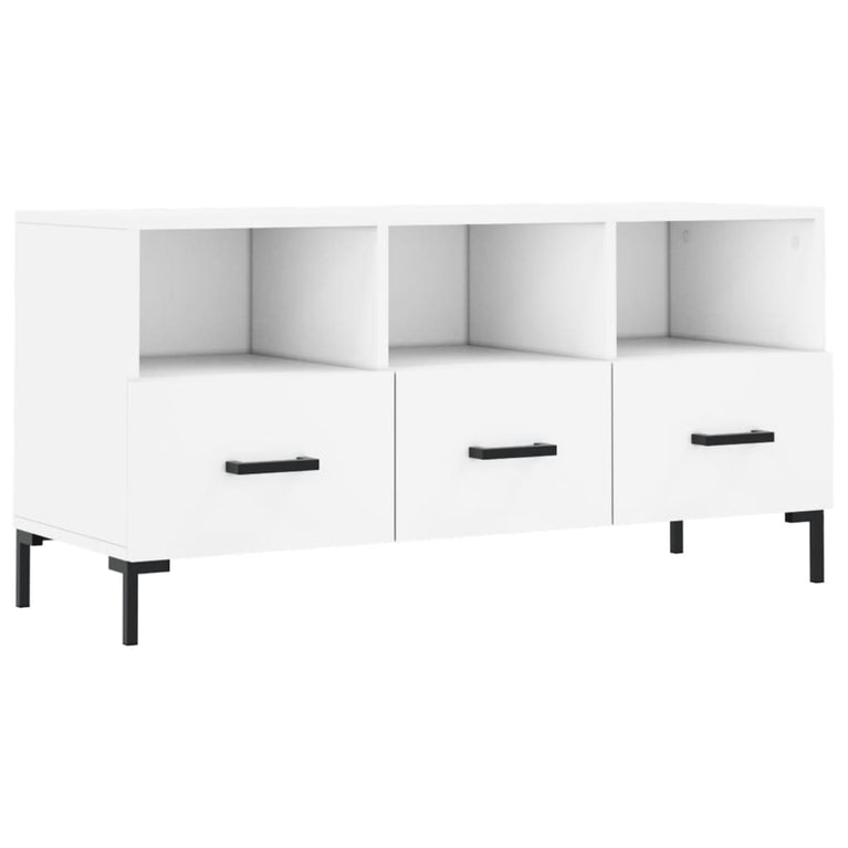Tv-meubel 102x36x50 cm bewerkt hout wit MeubelReus