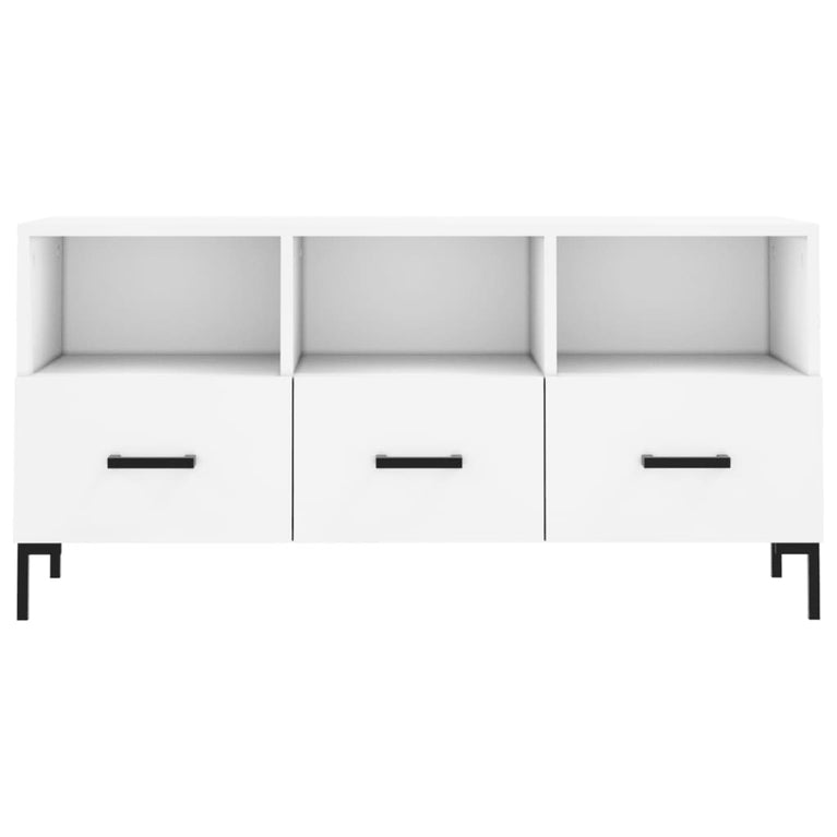 Tv-meubel 102x36x50 cm bewerkt hout wit MeubelReus