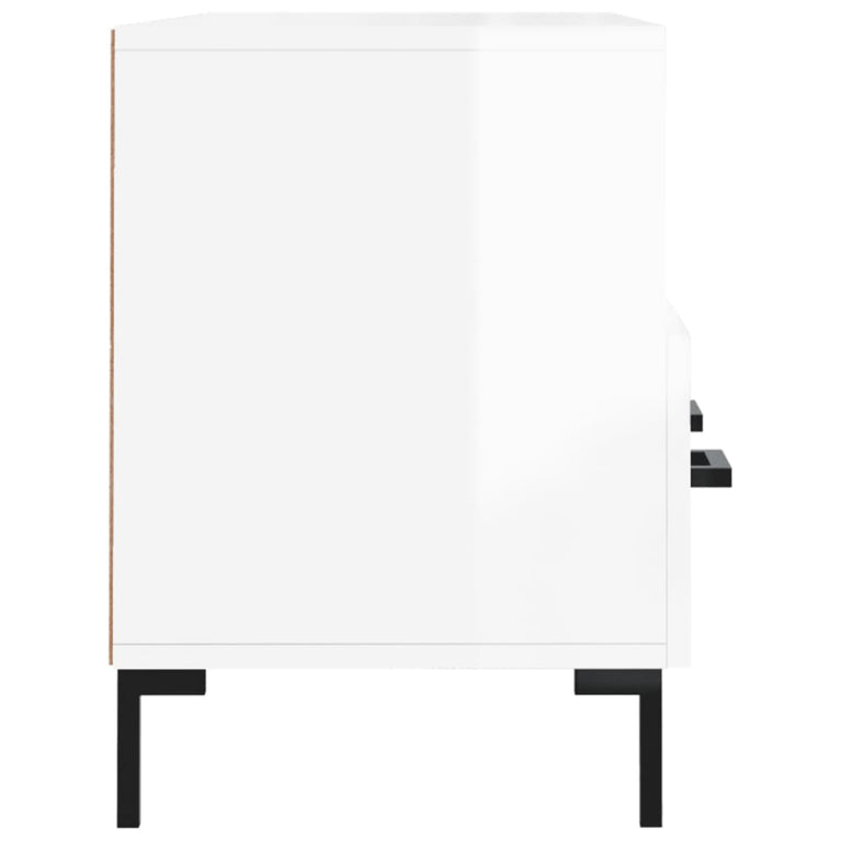 Tv-meubel 102x36x50 cm bewerkt hout hoogglans wit MeubelReus