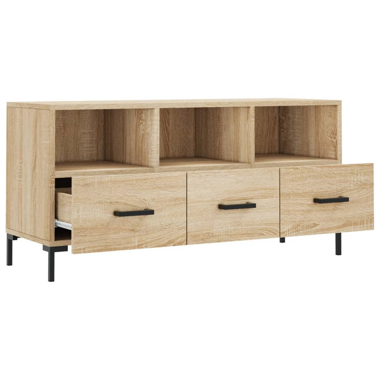Tv-meubel 102x36x50 cm bewerkt hout sonoma eikenkleurig MeubelReus