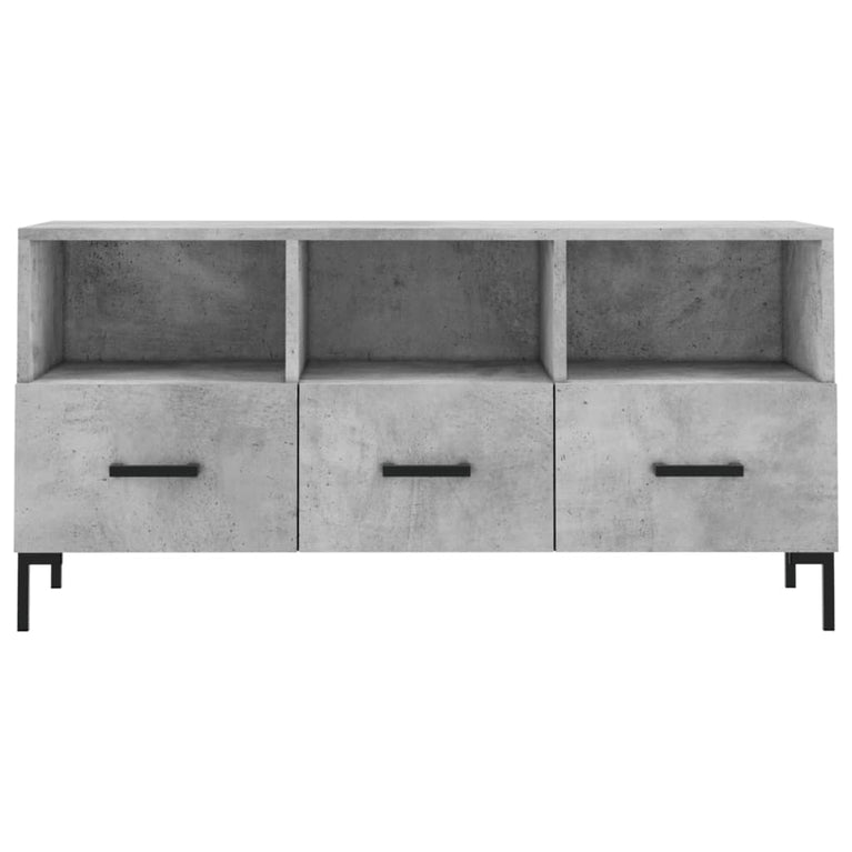 Tv-meubel 102x36x50 cm bewerkt hout betongrijs MeubelReus