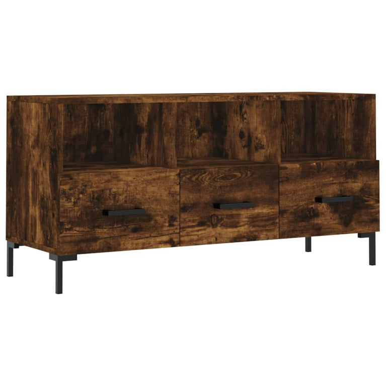 Tv-meubel 102x36x50 cm bewerkt hout gerookt eikenkleurig MeubelReus