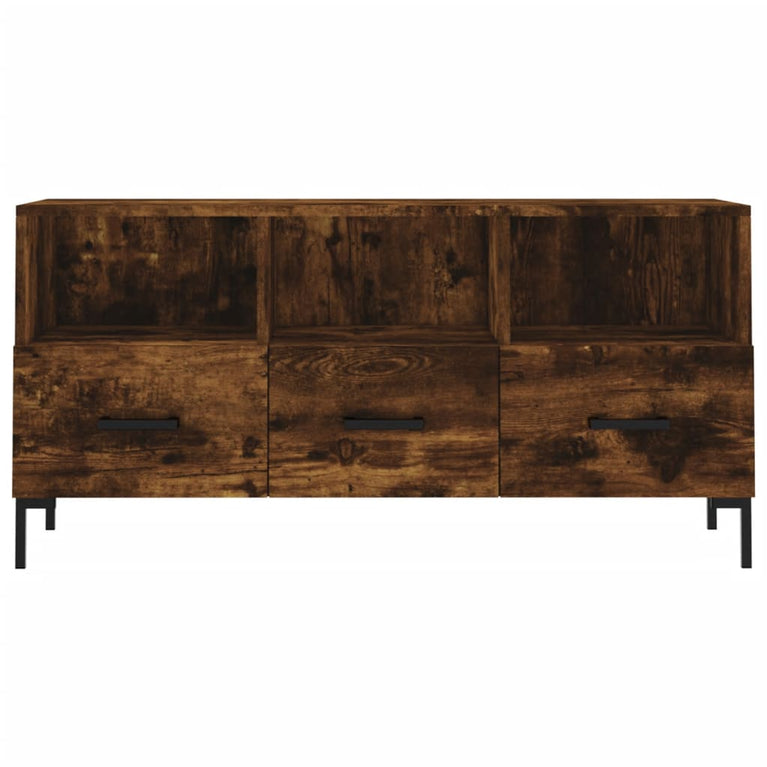 Tv-meubel 102x36x50 cm bewerkt hout gerookt eikenkleurig MeubelReus