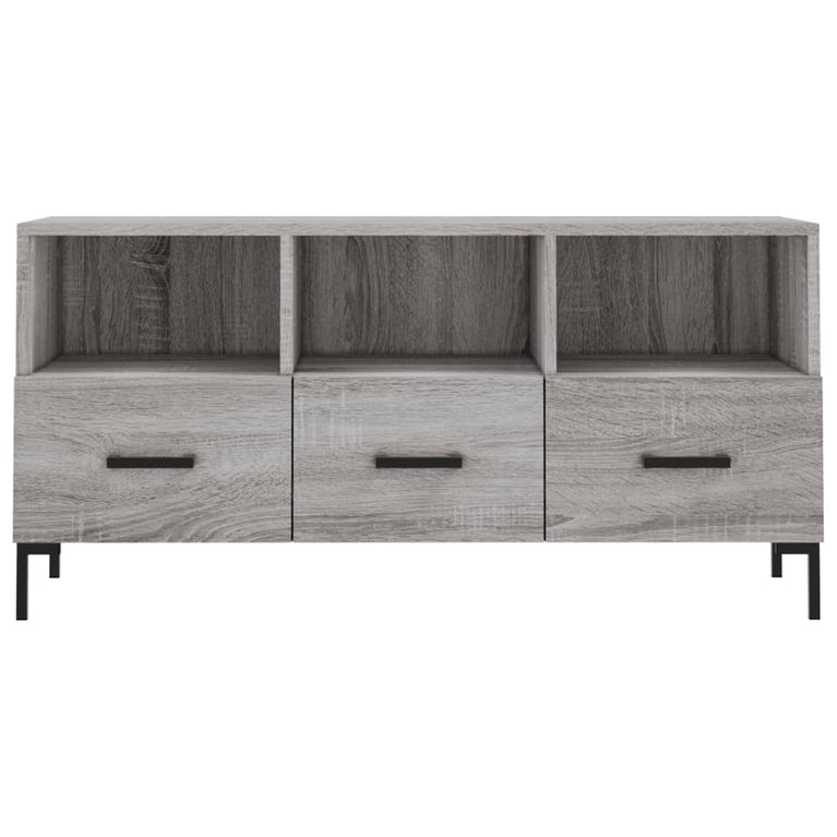 Tv-meubel 102x36x50 cm bewerkt hout grijs sonoma eikenkleurig MeubelReus
