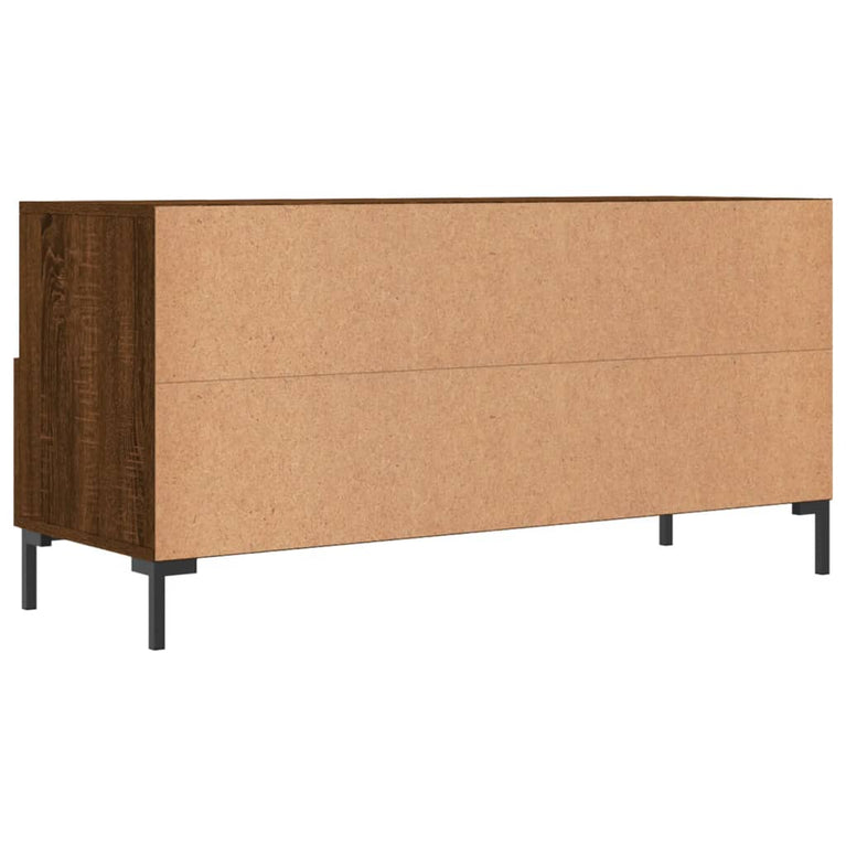 Tv-meubel 102x36x50 cm bewerkt hout bruin eikenkleur MeubelReus