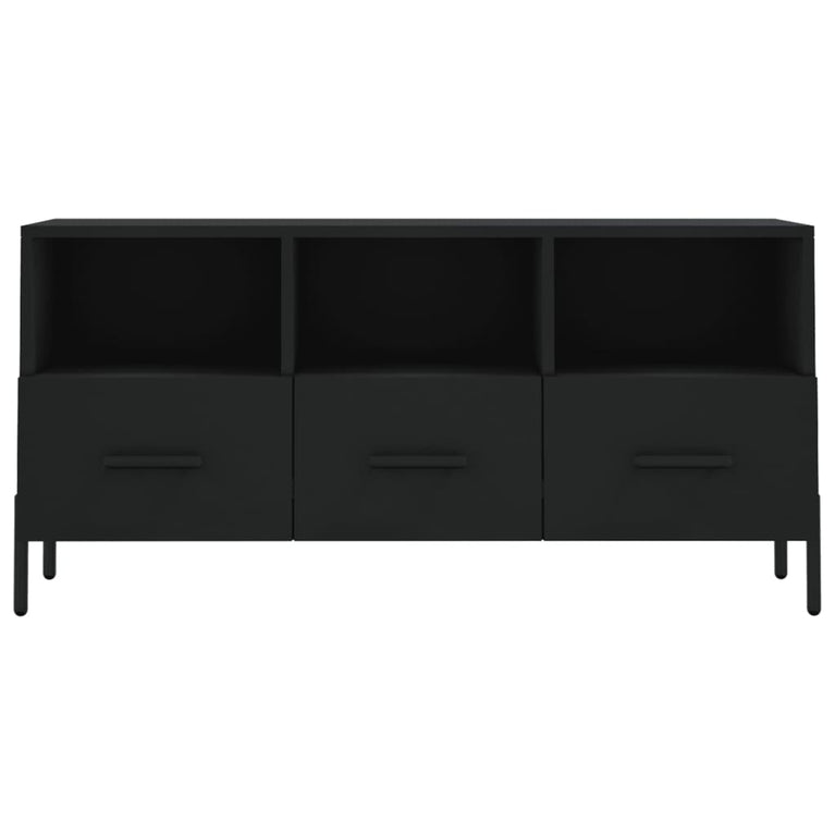 Tv-meubel 102x36x50 cm bewerkt hout zwart MeubelReus