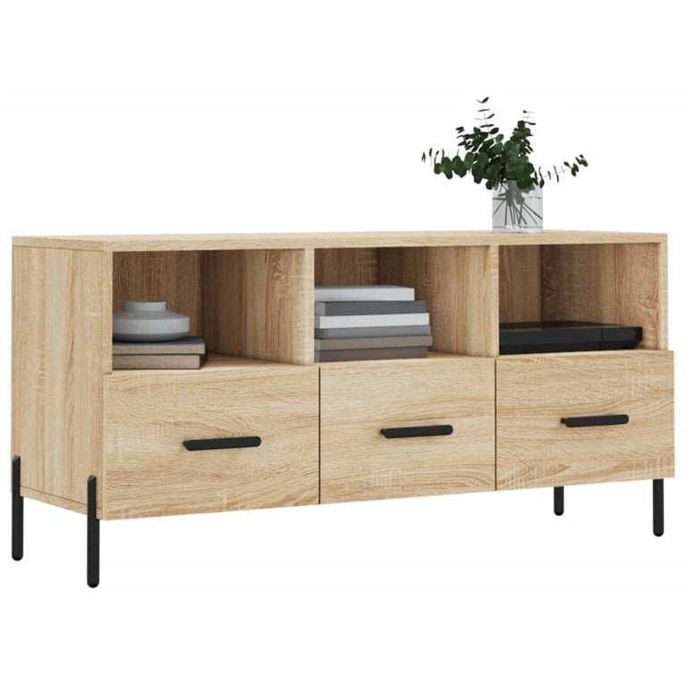 Tv-meubel 102x36x50 cm bewerkt hout sonoma eikenkleurig MeubelReus