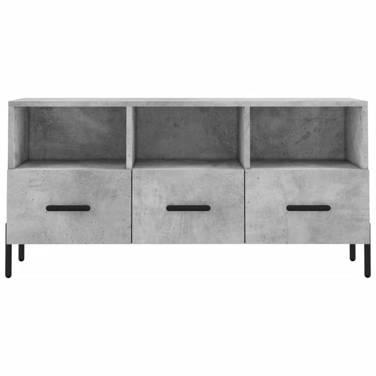 Tv-meubel 102x36x50 cm bewerkt hout betongrijs MeubelReus