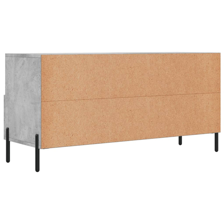 Tv-meubel 102x36x50 cm bewerkt hout betongrijs MeubelReus