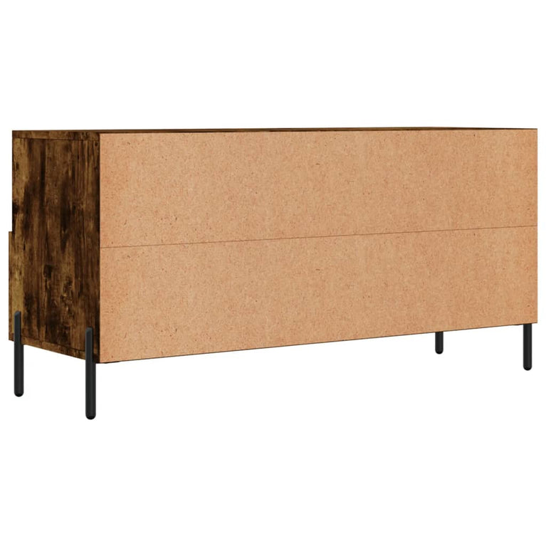 Tv-meubel 102x36x50 cm bewerkt hout gerookt eikenkleurig MeubelReus