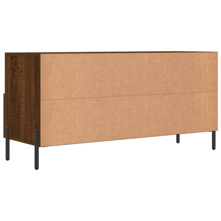 Tv-meubel 102x36x50 cm bewerkt hout bruin eikenkleur MeubelReus