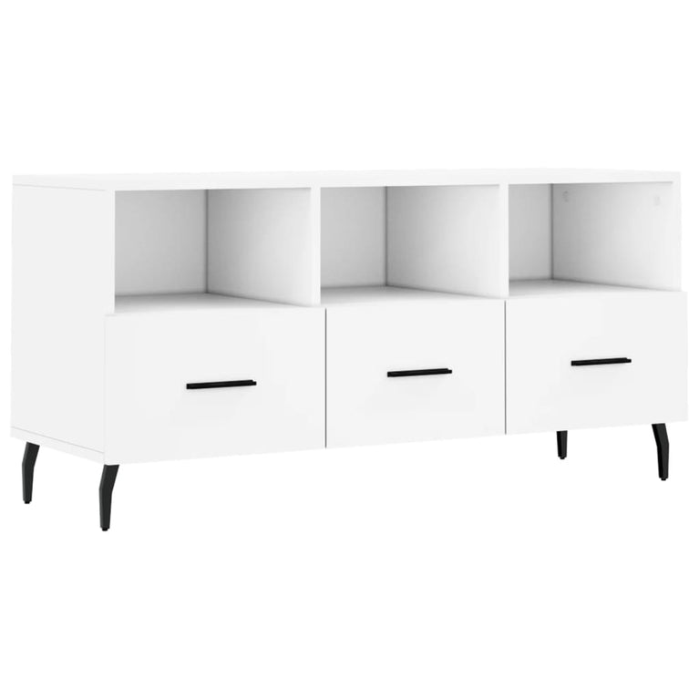 Tv-meubel 102x36x50 cm bewerkt hout wit MeubelReus