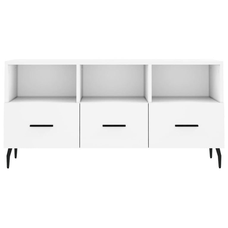 Tv-meubel 102x36x50 cm bewerkt hout wit MeubelReus
