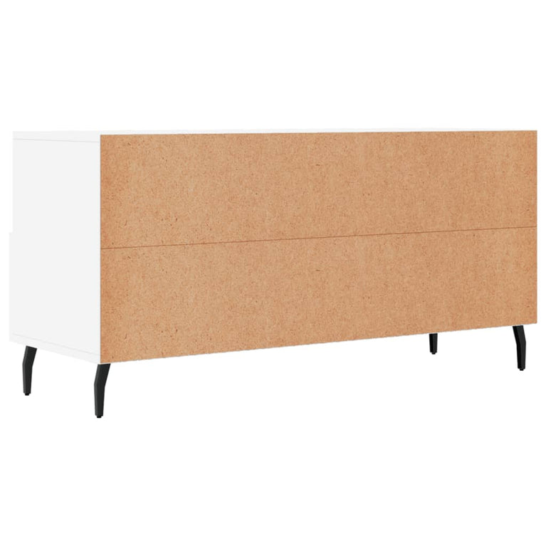 Tv-meubel 102x36x50 cm bewerkt hout wit MeubelReus