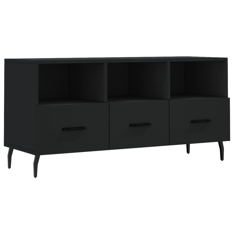 Tv-meubel 102x36x50 cm bewerkt hout zwart MeubelReus