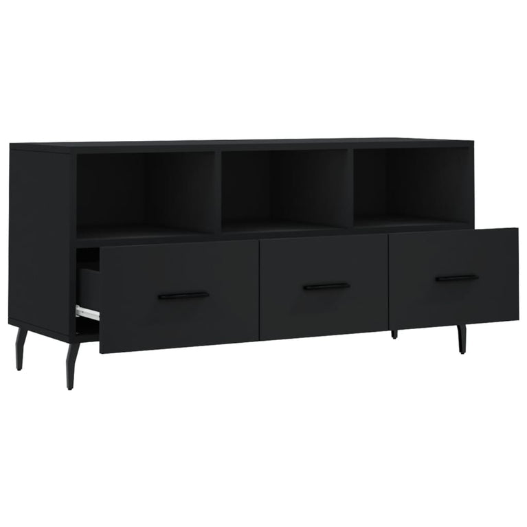 Tv-meubel 102x36x50 cm bewerkt hout zwart MeubelReus