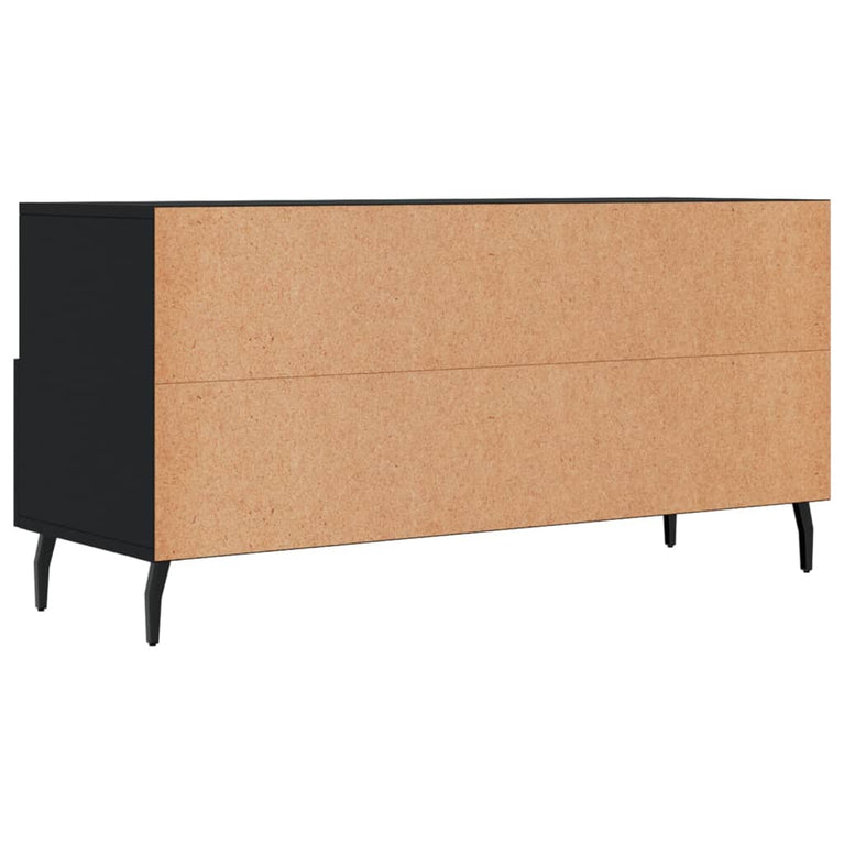 Tv-meubel 102x36x50 cm bewerkt hout zwart MeubelReus