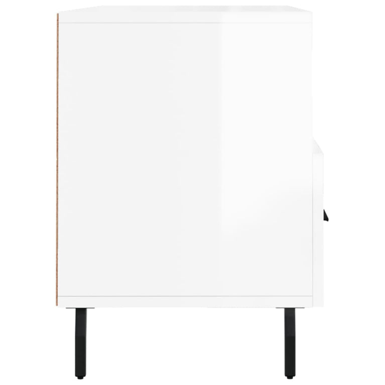 Tv-meubel 102x36x50 cm bewerkt hout hoogglans wit MeubelReus