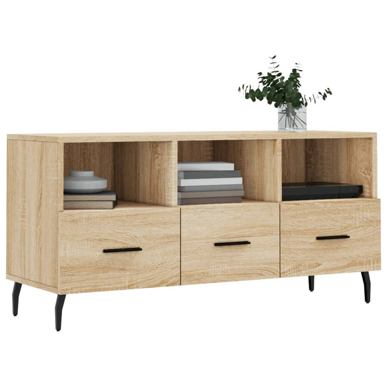 Tv-meubel 102x36x50 cm bewerkt hout sonoma eikenkleurig MeubelReus