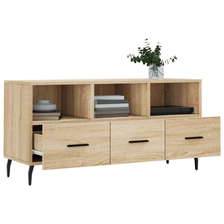 Tv-meubel 102x36x50 cm bewerkt hout sonoma eikenkleurig MeubelReus