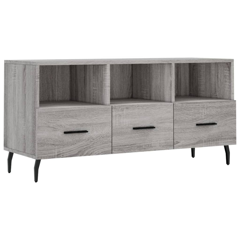 Tv-meubel 102x36x50 cm bewerkt hout grijs sonoma eikenkleurig MeubelReus