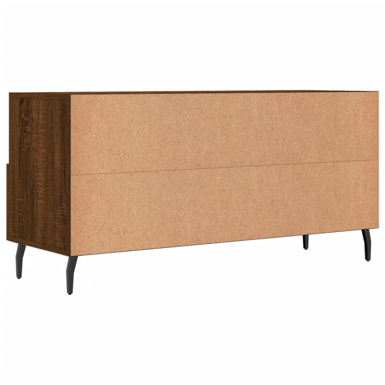 Tv-meubel 102x36x50 cm bewerkt hout bruin eikenkleur MeubelReus