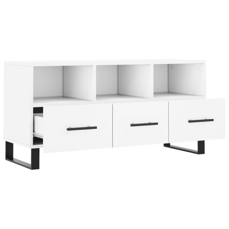 Tv-meubel 102x36x50 cm bewerkt hout wit MeubelReus