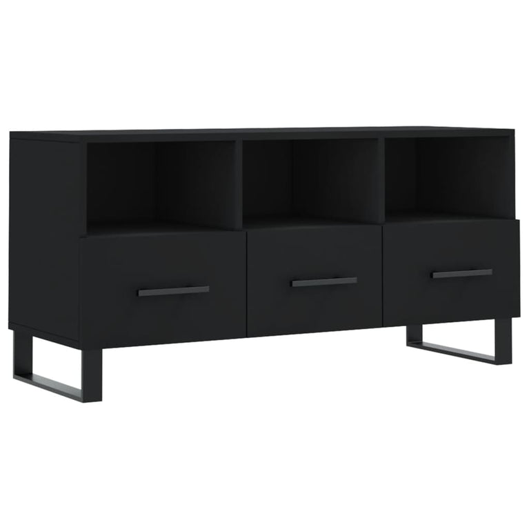 Tv-meubel 102x36x50 cm bewerkt hout zwart MeubelReus