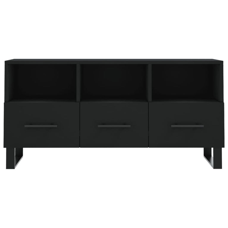 Tv-meubel 102x36x50 cm bewerkt hout zwart MeubelReus
