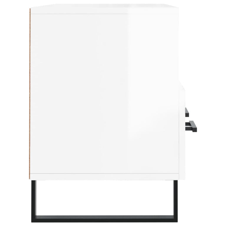 Tv-meubel 102x36x50 cm bewerkt hout hoogglans wit MeubelReus