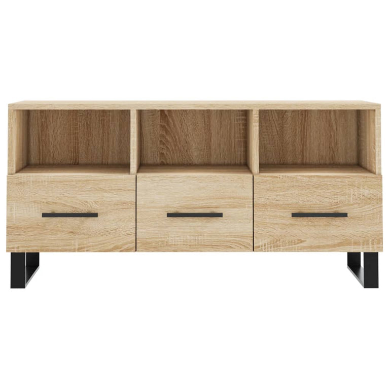 Tv-meubel 102x36x50 cm bewerkt hout sonoma eikenkleurig MeubelReus