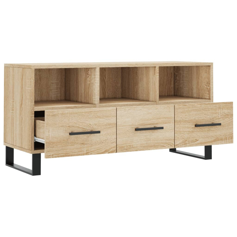 Tv-meubel 102x36x50 cm bewerkt hout sonoma eikenkleurig MeubelReus