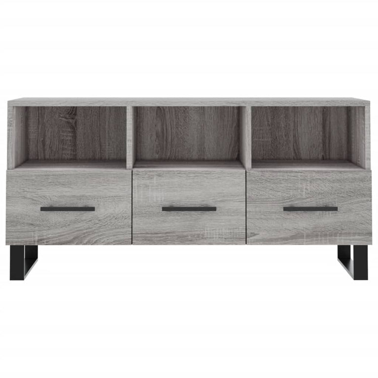 Tv-meubel 102x36x50 cm bewerkt hout grijs sonoma eikenkleurig MeubelReus