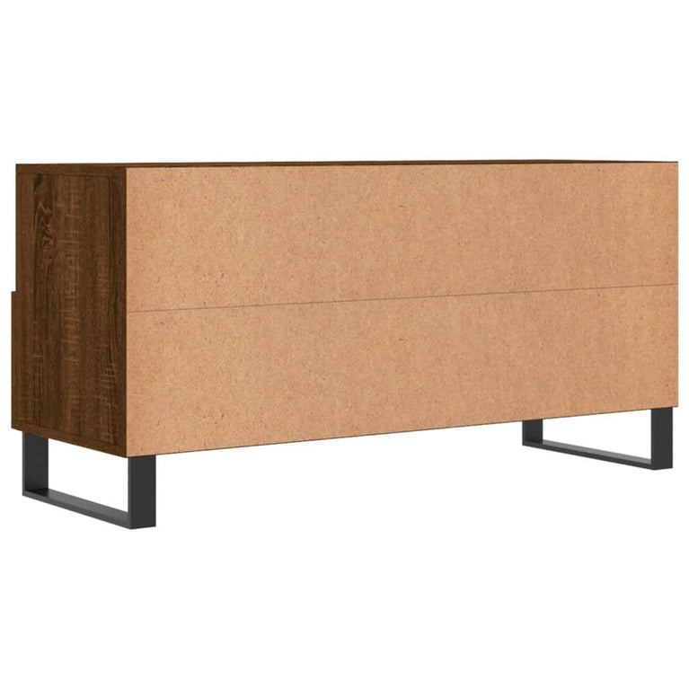 Tv-meubel 102x36x50 cm bewerkt hout bruin eikenkleur MeubelReus