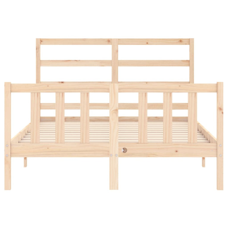Bedframe met hoofdbord massief hout 4FT Small Double