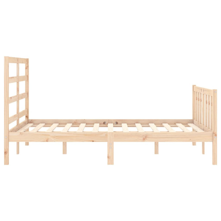 Bedframe met hoofdbord massief hout 4FT Small Double