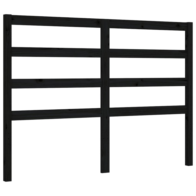 Bedframe met hoofdbord massief hout zwart 4FT Small Double