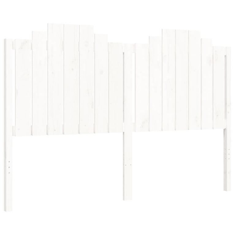 Bedframe met hoofdbord massief hout wit 5 FT King Size