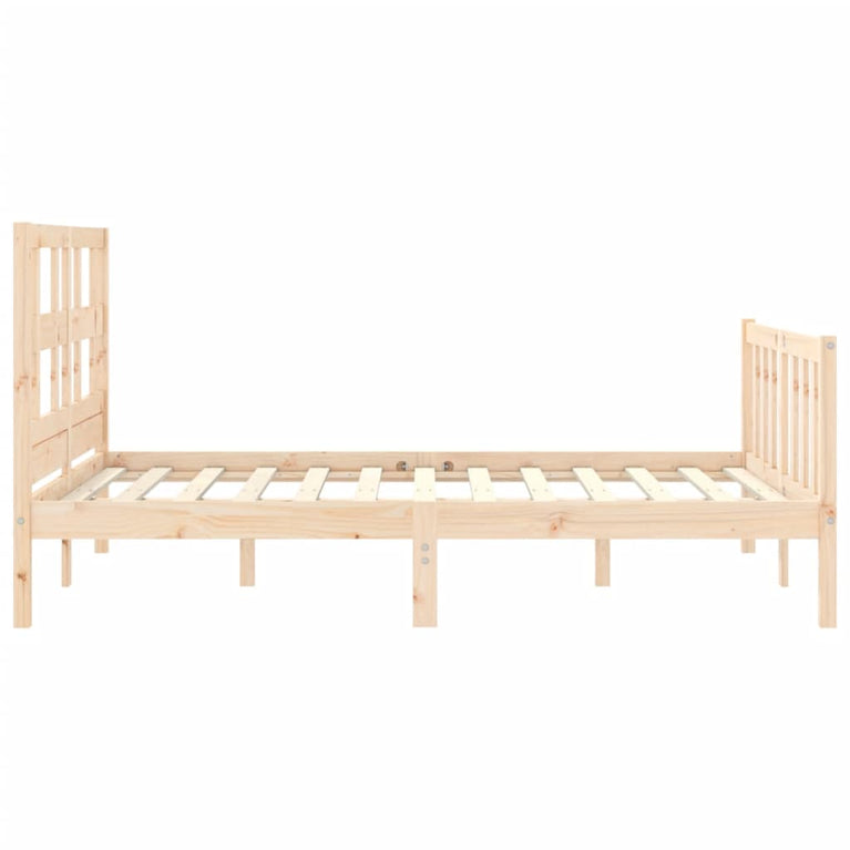 Bedframe met hoofdbord massief hout 4FT Small Double