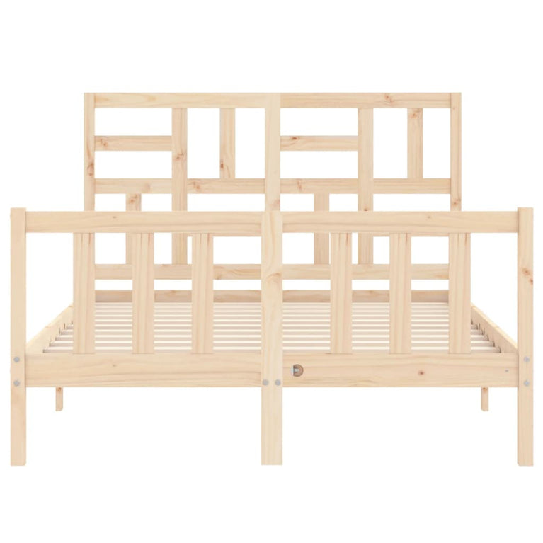 Bedframe met hoofdbord massief hout 4FT Small Double